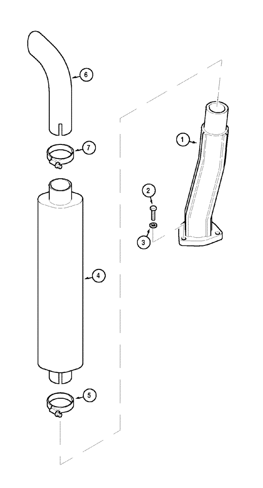 Схема запчастей Case IH C70 - (02-16) - VERTICAL EXHAUST (02) - ENGINE