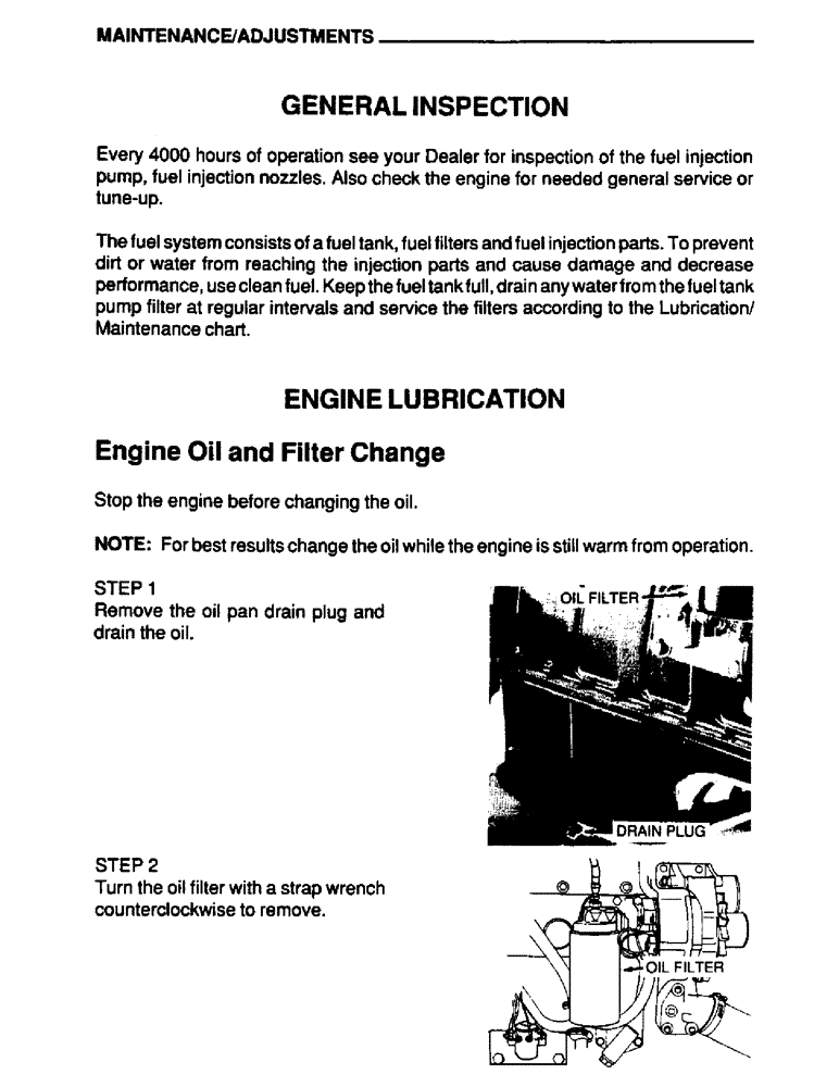 Схема запчастей Case IH 6590TA - (029) - MAINTENANCE, ADJUSTMENTS, GENERAL INSPECTION, ENGINE LUBRICATION 
