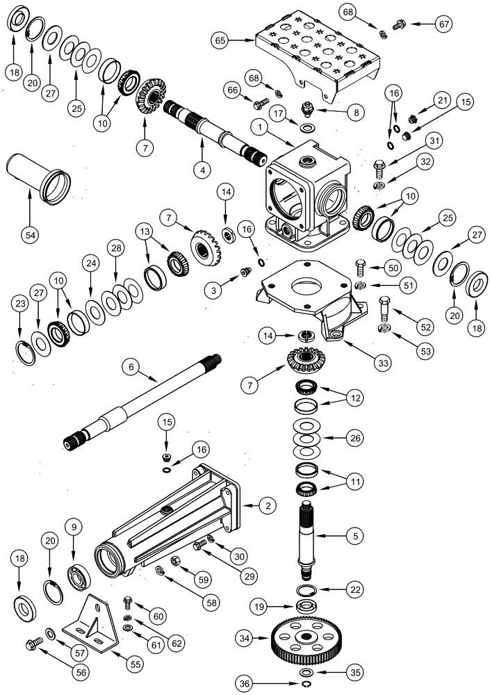 Схема запчастей Case IH CPX620 - (09A-13) - GEARBOX - DRUM NUMBER 2, 6 ROW NARROW (13) - PICKING SYSTEM