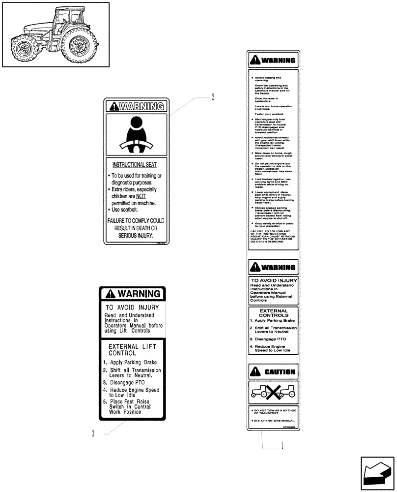 Схема запчастей Case IH MAXXUM 110 - (1.98.0/02[04]) - NORTH AMERICA VERSION - DECALS (VAR.330007-335007) (13) - DECALS