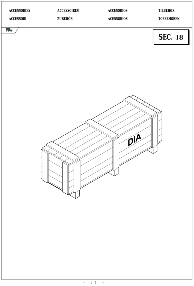 Схема запчастей Case IH LBX432R - (18.00[01]) - PICTORIAL OVERVIEW 1/1 - DIAS (18) - ACCESSORIES