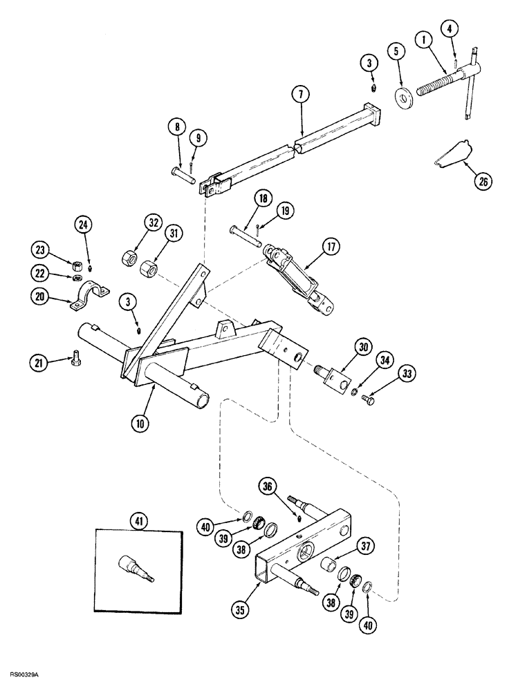 Схема запчастей Case IH 5600 - (9-086) - WING FRAME AXLES AND DEPTH CONTROL, LEVEL LIFT MODELS, DOUBLE FOLD SECONDARY WING (18) - MISCELLANEOUS
