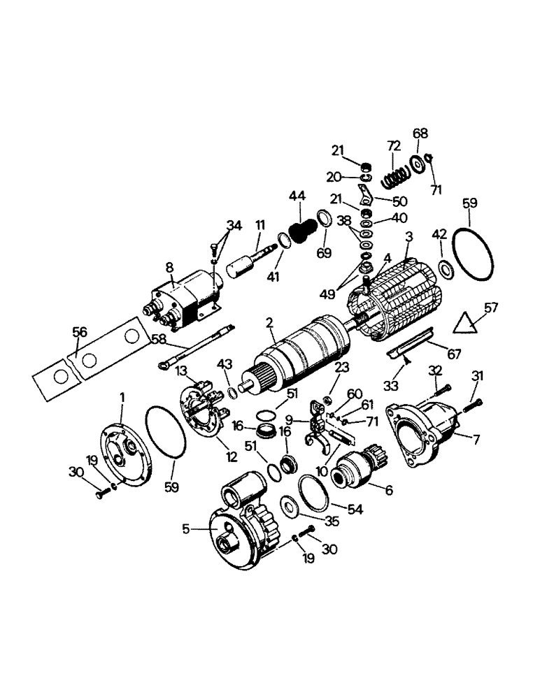Схема запчастей Case IH KP-525 - (02-04) - STARTER ASSEMBLY (06) - ELECTRICAL