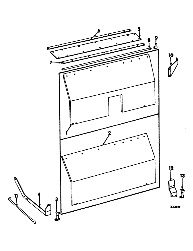 Схема запчастей Case IH 403 - (258) - ENGINE COVER, LATCH AND SUPPORT, S/N 806 AND ABOVE, C-282 ENGINE (90) - PLATFORM, CAB, BODYWORK AND DECALS