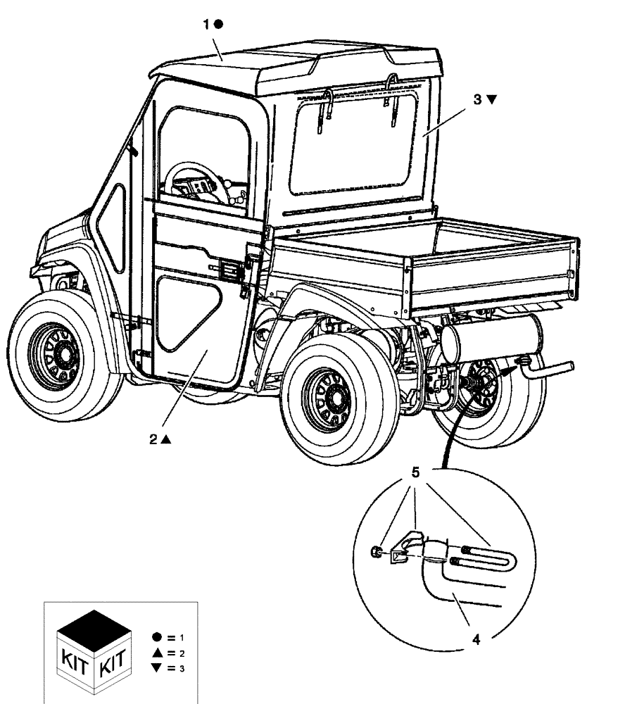 Схема запчастей Case IH SCOUT - (90.150.01) - CANOPY AND DOORS (90) - PLATFORM, CAB, BODYWORK AND DECALS