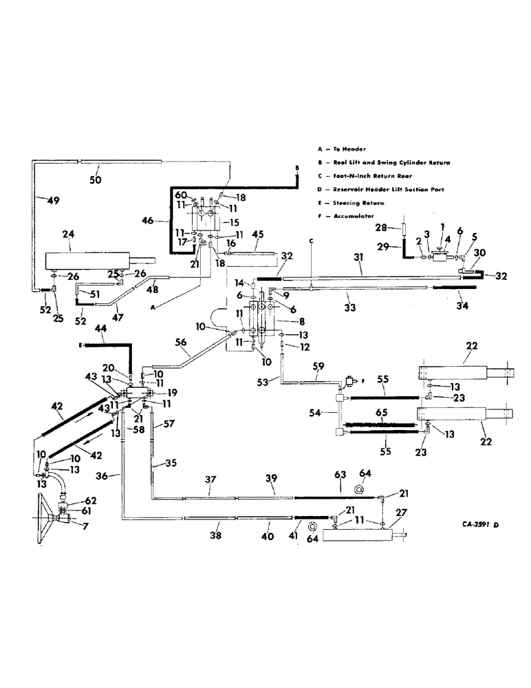Схема запчастей Case IH 915 - (10-06) - HYDRAULICS, HYDRAULIC DIAGRAM, STEERING AND HEADER LIFT (07) - HYDRAULICS