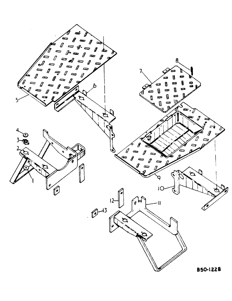 Схема запчастей Case IH 385 - (13-08) - SUPERSTRUCTURE, PLATFORMS AND SUPPORTS (05) - SUPERSTRUCTURE