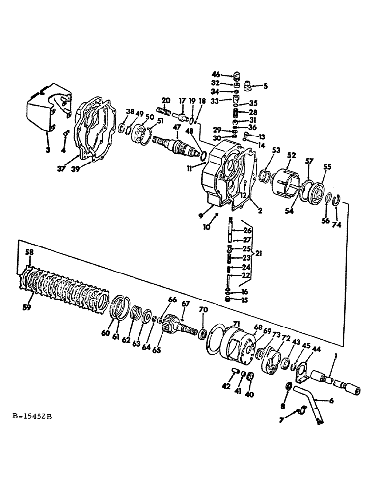 Схема запчастей Case IH 1486 - (07-33) - DRIVE TRAIN, INDEPENDENT POWER TAKE OFF, SINGLE SPEED, 1486 TRACTOR WITH SERIAL NO. 25999 AND BELOW (04) - Drive Train