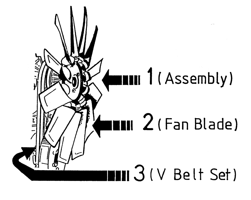 Схема запчастей Case IH 7700 - (C02-00) - COOLING FAN AND DRIVE BELT (108) Engine & Engine Attachments