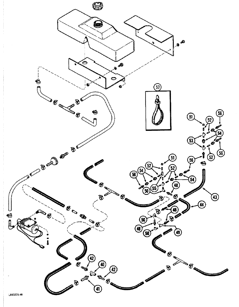 Схема запчастей Case IH 1822 - (9A-142) - DRUM CHAIN OILER (14) - WATER SYSTEM