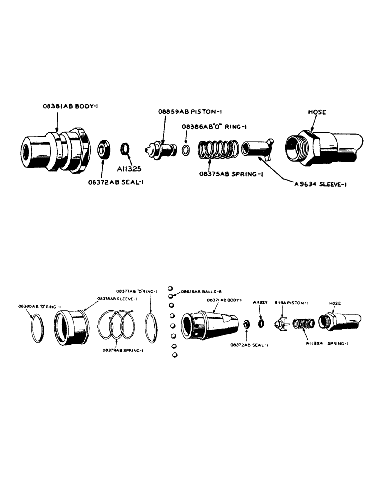 Схема запчастей Case IH SO-SERIES - (125) - HYDR CNTRL UNIT, 4025AA BRK AWAY SELF SEALING CPLNG MALE, 4026AA BRK AWAY SELF SEALING CPLNG FEMALE (08) - HYDRAULICS