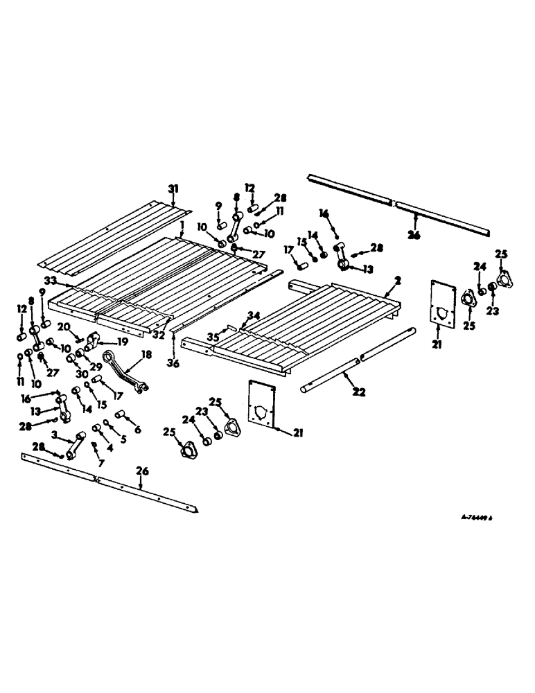 Схема запчастей Case IH 815 - (R-54) - SEPARATOR, STRAW RACK RETURN PAN Separation