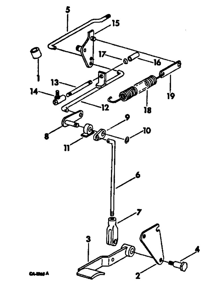 Схема запчастей Case IH 2500 - (12-15) - POWER, FOOT ACCELERATOR, GASOLINE ENGINE TRACTORS Power