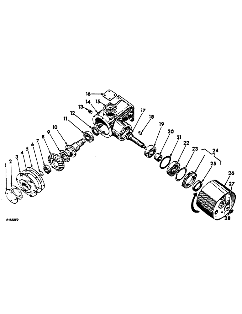 Схема запчастей Case IH 444 - (B-17) - POWER TRAIN, BELT PULLEY ATTACHMENT, CLOCKWISE (03) - POWER TRAIN
