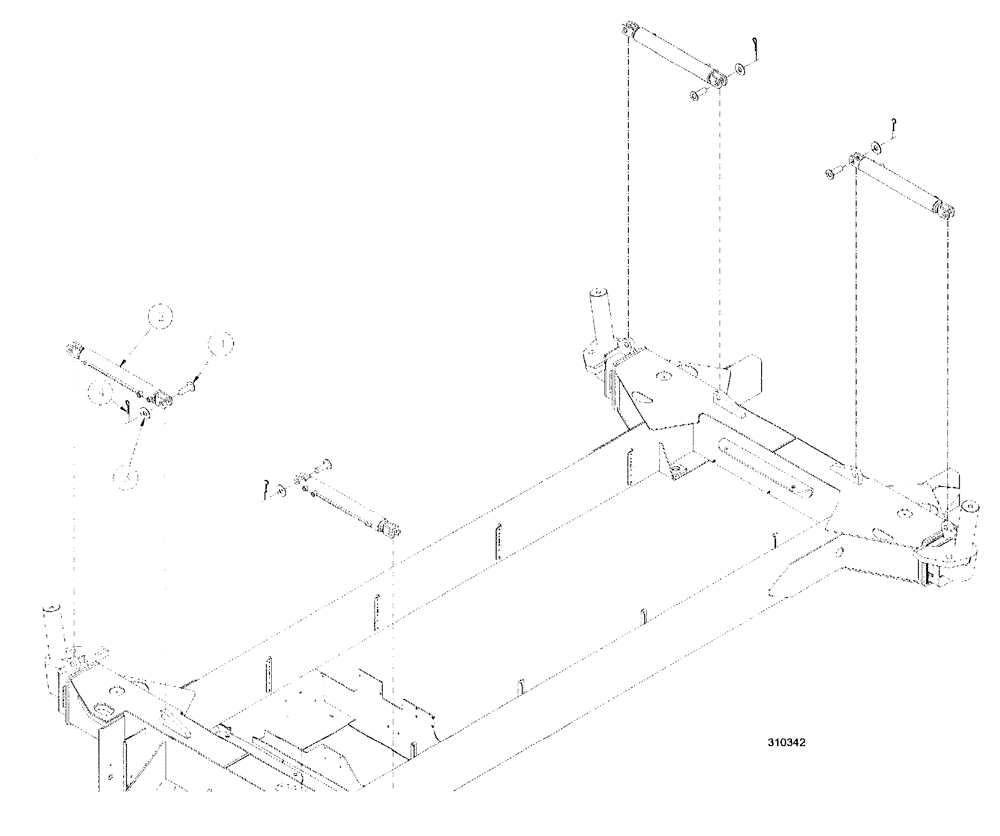 Схема запчастей Case IH SPX3200 - (04-011) - AXLE CYLINDER GROUP (41) - STEERING