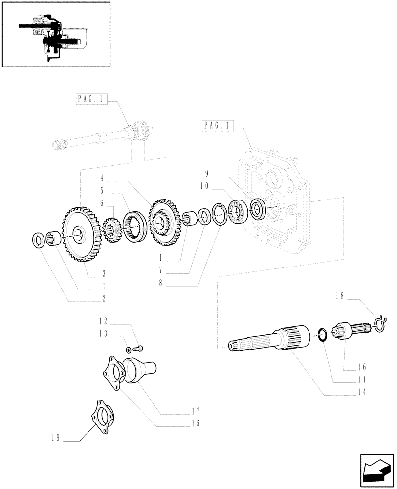 Схема запчастей Case IH JX95 - (1.80.1/04[02]) - (VAR.959) POWER TAKE-OFF 540/1000 NAR WITH 2 PTO ENDS AND NAR SELECTION SPEED SYSTEM (07) - HYDRAULIC SYSTEM