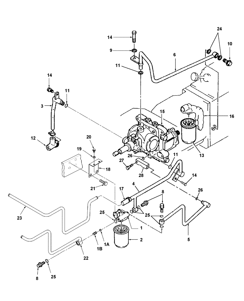 Схема запчастей Case IH DX34 - (07.07) - HYDRAULIC PIPING W/HST (07) - HYDRAULIC SYSTEM