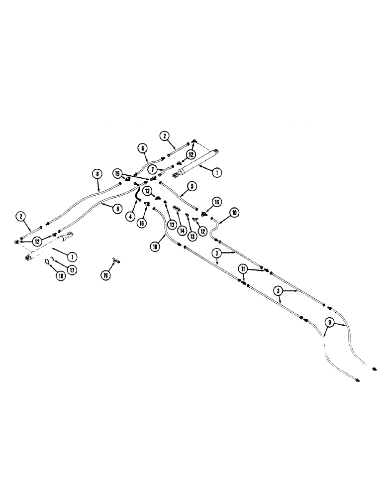 Схема запчастей Case IH 8100 - (8-16) - WING LIFT HYDRAULICS, 25 THRU 35 AND 31 THRU 41 FOOT (08) - HYDRAULICS