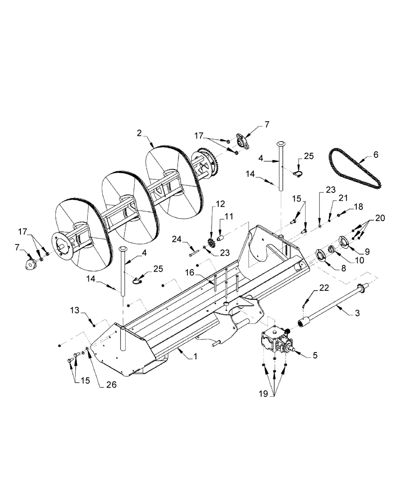 Схема запчастей Case IH BR160 - (231) - BRX160 ROTARY BROOM - EXPLODED VIEW 