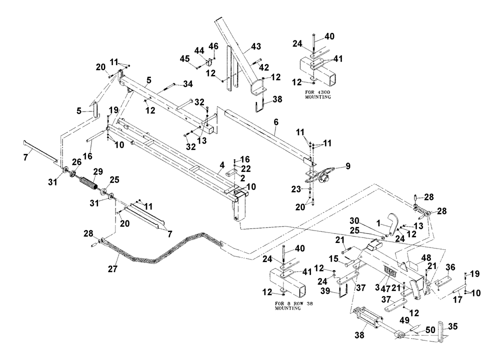 Схема запчастей Case IH 5310 - (75.200.10) - 12-30 OR 8-38 ROW MARKER (09) - CHASSIS/ATTACHMENTS