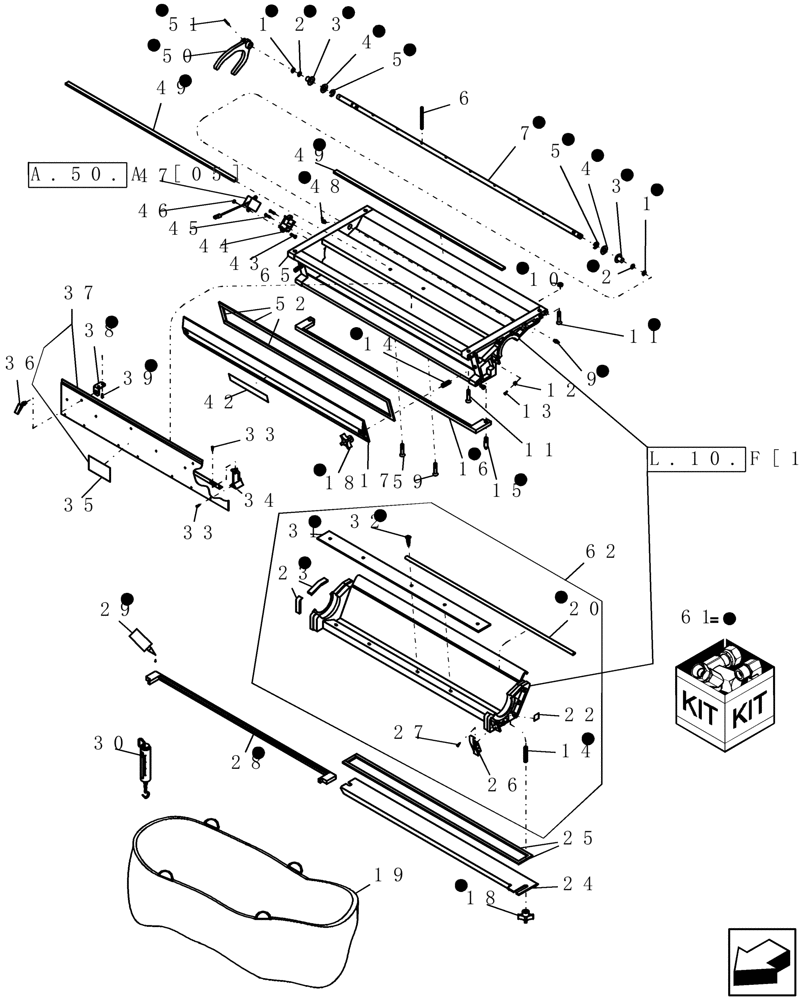 Схема запчастей Case IH ADX3360 - (L.10.F[16]) - METER BOX ASSEMBLY L - Field Processing