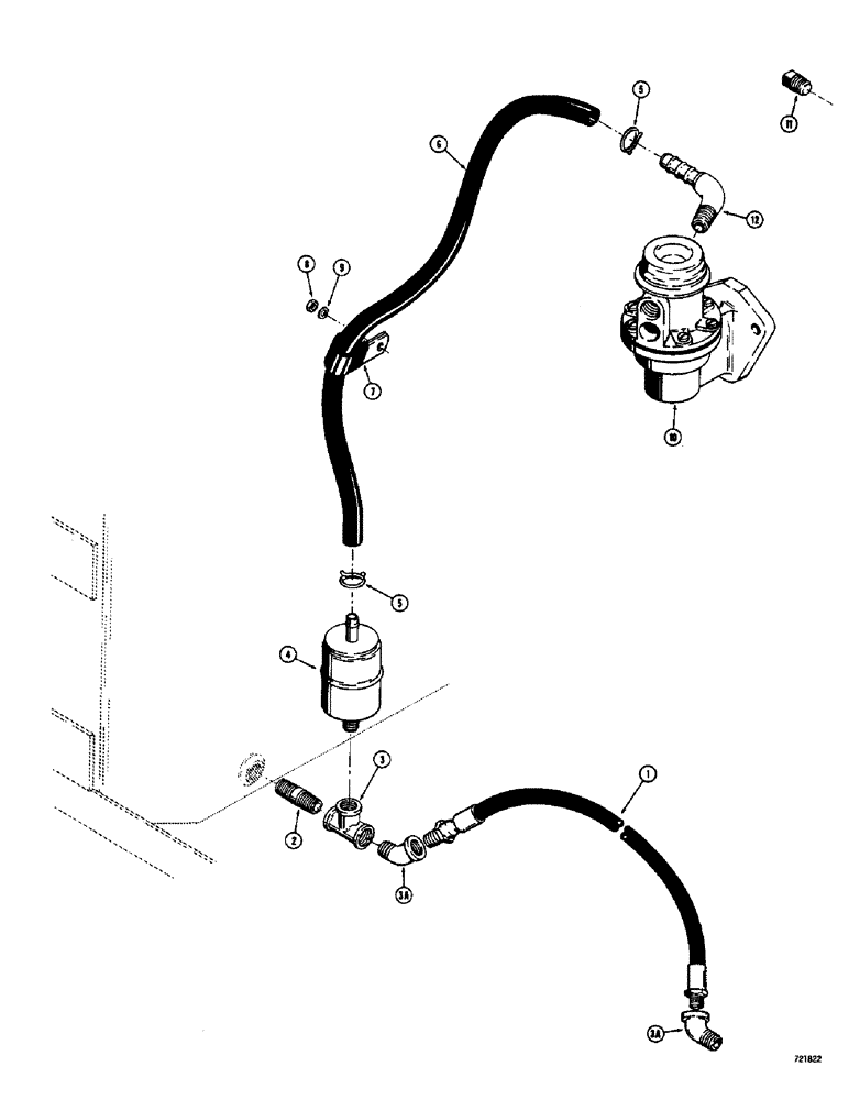 Схема запчастей Case IH 1700-SERIES - (088) - FUEL SYSTEM, 1737 AND 1737S (10) - ENGINE