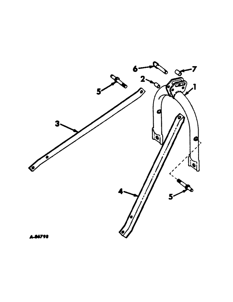 Схема запчастей Case IH 311 - (Q-08) - THREE POINT HITCH 