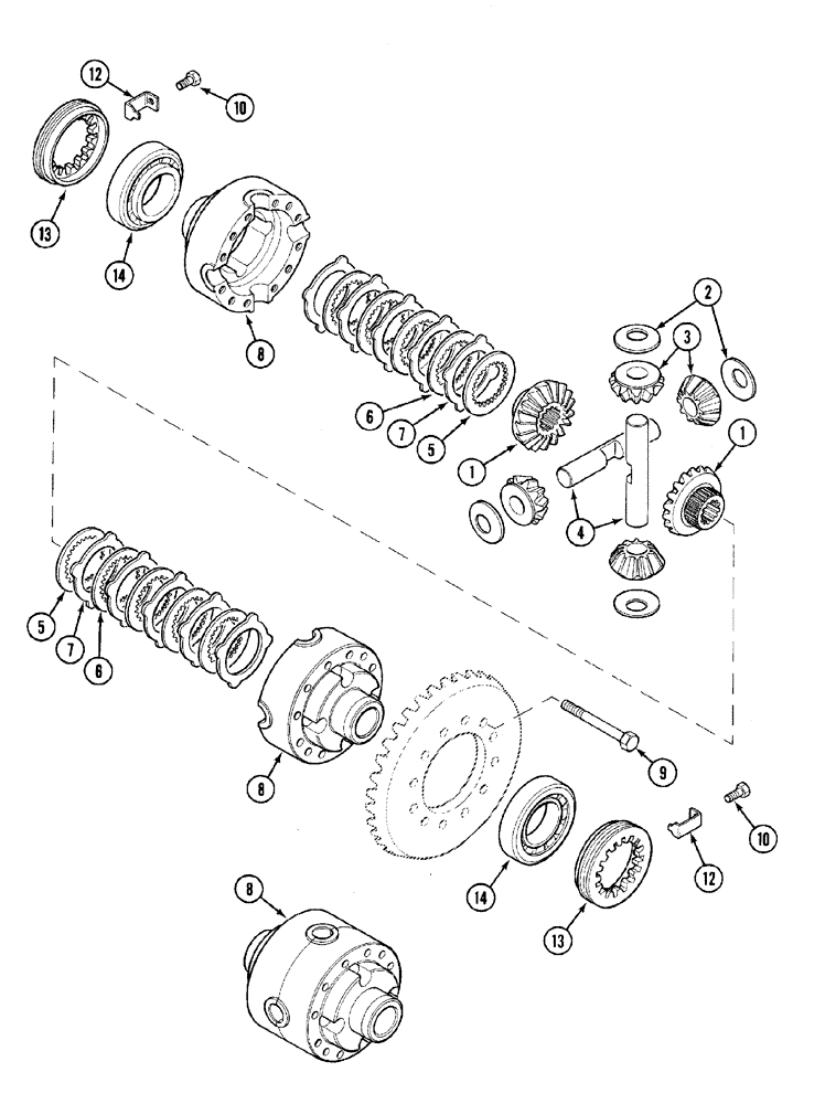 Схема запчастей Case IH C100 - (05-15) - DIFFERENTIAL - M.F.D. (05) - STEERING