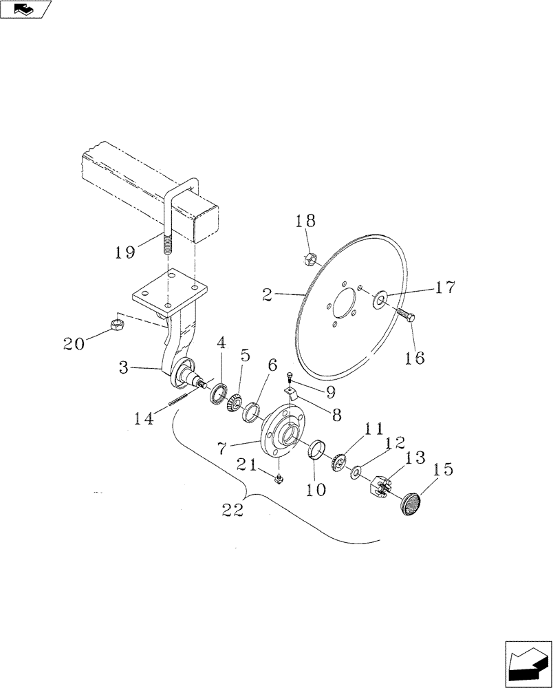 Схема запчастей Case IH 527 - (75.200.05) - DISC MOUNT (75) - SOIL PREPARATION