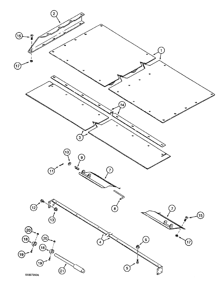 Схема запчастей Case IH 1666 - (9D-26) - TAILINGS AUGER TROUGH PANEL (16) - GRAIN ELEVATORS & AUGERS
