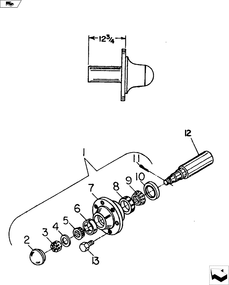 Схема запчастей Case IH 4200 II - (44.100.03) - 803 HUB & SPINDLE ASSY (44) - WHEELS