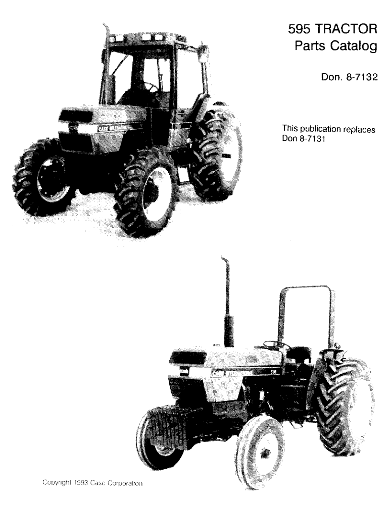 Схема запчастей Case IH 595 - (1-01) - 595 TRACTOR (00) - PICTORIAL INDEX