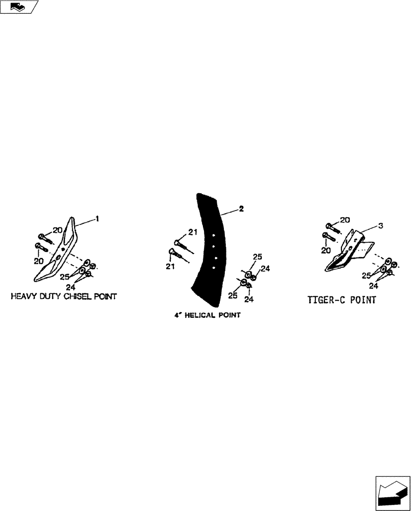 Схема запчастей Case IH 1300 - (75.200.01) - CHISEL POINTS (75) - SOIL PREPARATION