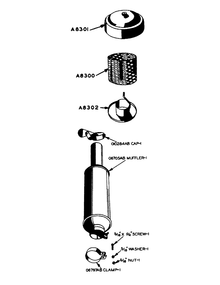 Схема запчастей Case IH 600-SERIES - (038) - LP-GAS ENGINE, PARTS FOR A7486 PRE-SCREENER (02) - ENGINE
