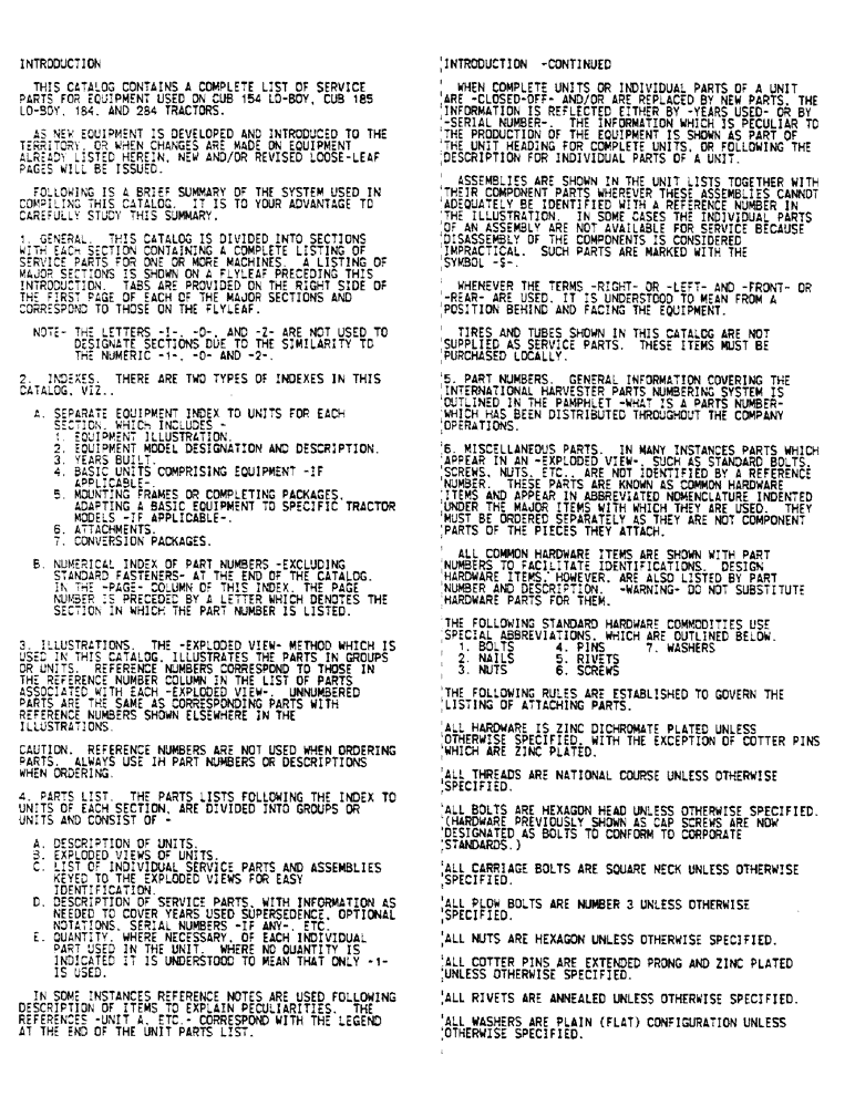 Схема запчастей Case IH INTERNATIONAL - (3) - INTRODUCTION 