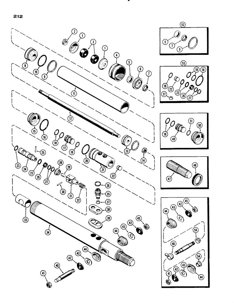 Схема запчастей Case IH 830-SERIES - (212) - A24933 POWER STEERING CYLINDER (05) - STEERING