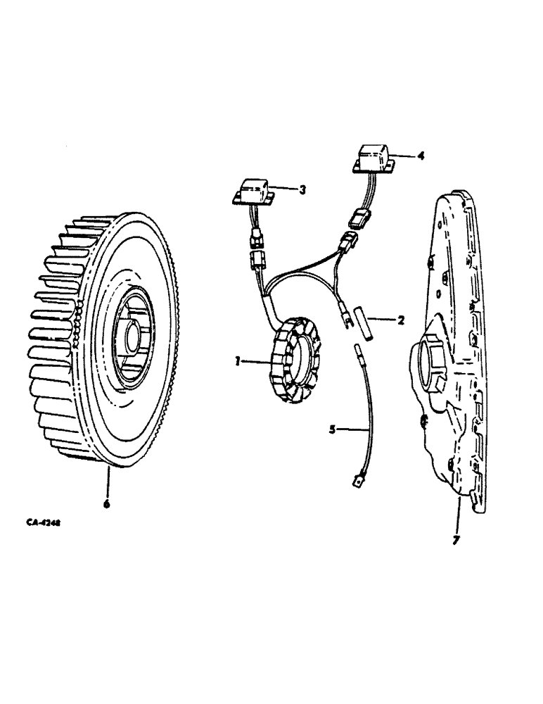 Схема запчастей Case IH DV4D - (L-16) - FLYWHEEL ALTERNATOR 