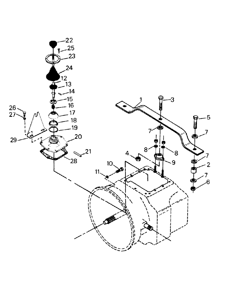 Схема запчастей Case IH ST210 - (04-11) - TRANSMISSION MOUNTING & SHIFT TOWER (04) - Drive Train