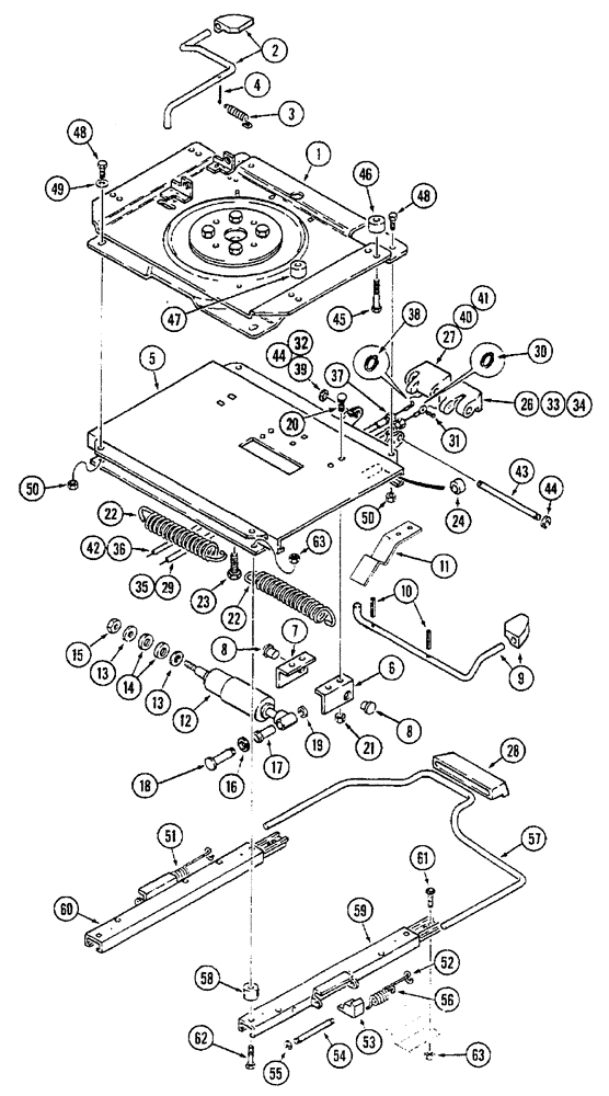 Схема запчастей Case IH 7250 - (9-090) - DELUXE AIR SUSPENSION SEAT, SWIVEL PLATE AND SLIDES, TRACTOR PIN JJA0061559 AND AFTER (09) - CHASSIS/ATTACHMENTS