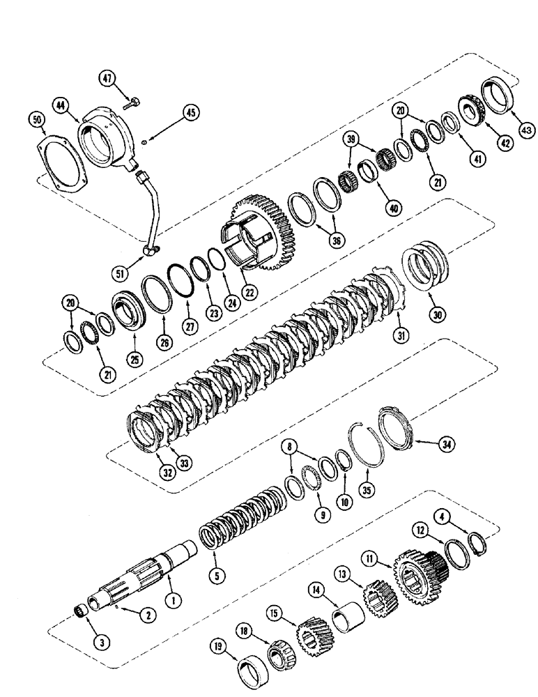 Схема запчастей Case IH 8910 - (6-044) - TRANSMISSION, RANGE COUNTERSHAFT (06) - POWER TRAIN