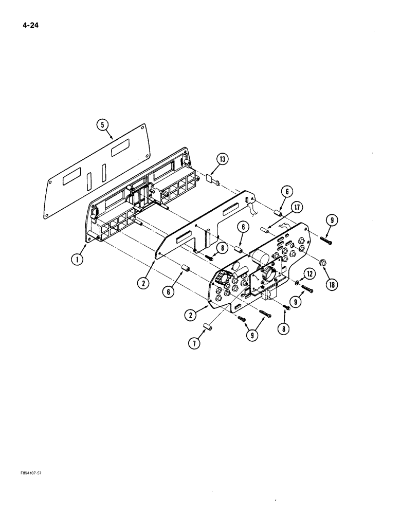 Схема запчастей Case IH 9150 - (4-24) - DASH INSTRUMENT CLUSTER (04) - ELECTRICAL SYSTEMS