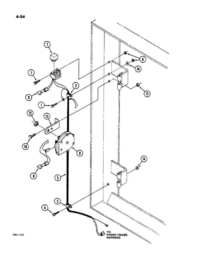 Схема запчастей Case IH 9180 - (4-54) - HORN AND MOUNTING (04) - ELECTRICAL SYSTEMS