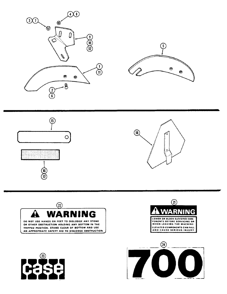 Схема запчастей Case IH 700-SERIES - (42) - TRASHBOARDS, GENERAL PURPOSE BOTTOM 