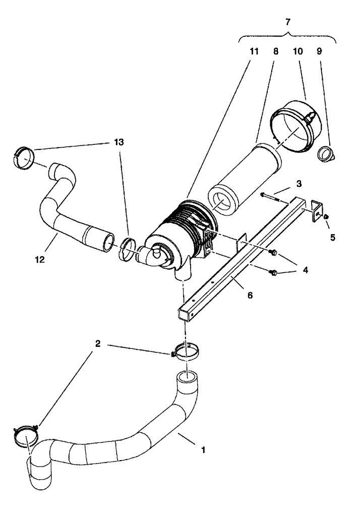 Схема запчастей Case IH SCOUT XL - (10.202.01[01]) - INTAKE DUCT AND AIR BOX ASSEMBLY - GASOLINE ENGINE (10) - ENGINE