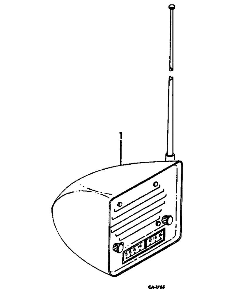 Схема запчастей Case IH 915 - (N-23) - PARTS ACCESSORIES AND ATTACHMENTS, RADIO W/ANTENNA, BENDIX Accessories & Attachments