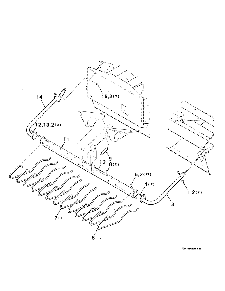 Схема запчастей Case IH 8545 - (3-14) - WINDGUARD ASSEMBLY - PICKUP Pickup
