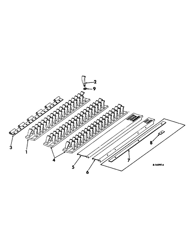 Схема запчастей Case IH 403 - (065) - SPECIAL CONCAVE GRATE AND FILLER BARS (66) - THRESHING