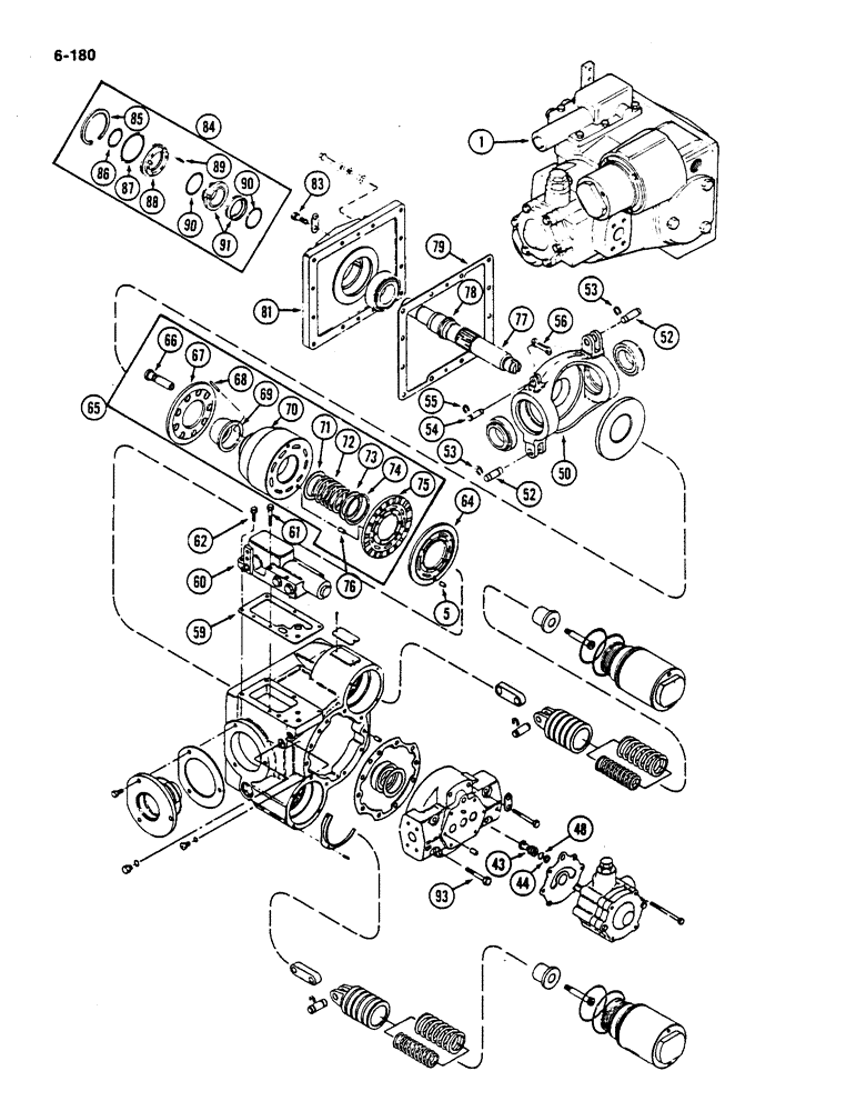 Схема запчастей Case IH 782 - (6-180) - HYDROSTATIC PUMP, MACHINES BUILT 1978 ONLY (03) - POWER TRAIN