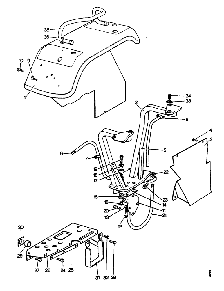 Схема запчастей Case IH 996 - (L50) - CHASSIS, FENDERS & FRAME PLATFORMS, 990, 995, 996 TRACS, TRACS FITTED WITH REINFORCED FULL FENDERS (12) - CHASSIS