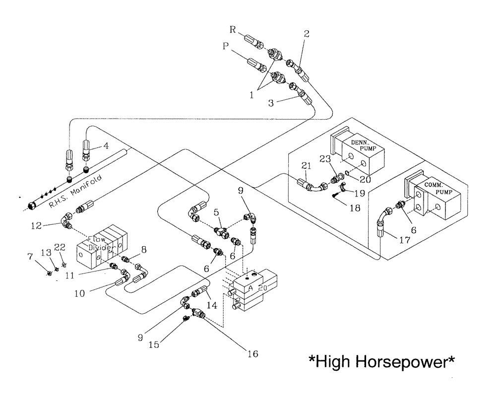 Схема запчастей Case IH 7700 - (B09[03]) - HYDRAULIC CIRCUIT {STANDARD TOPPER WITH SIDETRIM} Hydraulic Components & Circuits